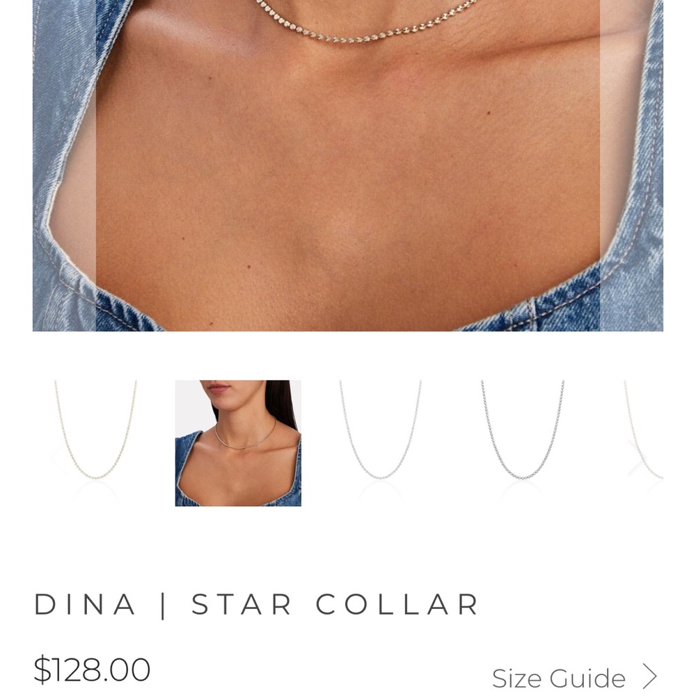 Ela Rae - Dina Star Collar Necklace- Gold